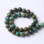 6mm 60pcs Natural African Turquoise Stone Beads for Jewelry Making Round Loose Gemstone Beads DIY Bracelet Necklace Earrings - color: African Turquoises, size: 6mm