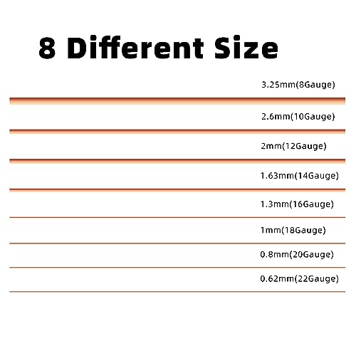 99.9% Soft Copper Wire, 14 Gauge/ 1.63 mm Diameter, 79 Feet / 24m, 1 Pound Spool Pure Copper Wire, Jewelry Making Wire Craft Wire - size: 14 Gauge(1.63 Mm), 1 Pound