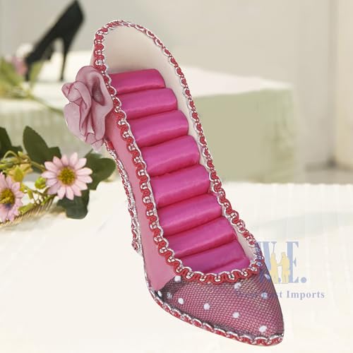 2 PCS Set Jewlery Display Shoe Ring Holder - Mannequin Necklace Display Bracelet Orgaziner (Fuchsia) - color: Fuchsia