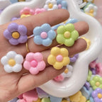 Acrylic Flower Beads for Jewelry Making, Multicolor, 16mm, Large Size, 100 Pieces, Craft Supplies