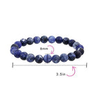 Bling Jewelry Natural Multi Color Semi Precious Gemstone Round Bead 8MM Strand Stackable Stretch Bracelet For Women Men Teen Unisex - color: African Jade
