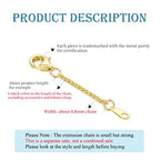 14k Gold 0.5"/1"/1.5"/2"/3" Necklace Bracelet Extender Chain, Necklace Extender Gold 14k, Durable Removable Gold Chain Extender, Gold Extension Chain for Necklace Anklet - color: style 4(Yellow)-Lobster Clasp, size: 0.5inch