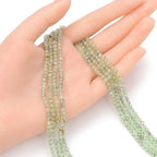 Adabele 15 Inch Natural Green Prehnite Healing Gemstone 3mm (0.12 Inch) Tiny Small Faceted Round Loose Beads Stone Spacer (105-115pcs) for Craft Jewelry Making GK3-12 - color: Green Prehnite, size: 3mm (0.12") - 15 inch/1 strand