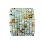 BEADIA Natural Amazonite Disk Stone Beads 4x2mm 160pcs Rondelle Loose Semi Gemstone Beads for Jewelry Making Design - color: Amazonite