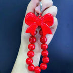 20mm Acrylic Beads 120pcs Red Chunk Bubblegum Bead 20mm Multicolor Beadable Pen Ball Beads for Pen Bag Jewelry Making Necklace Bracelets (red) - color: red