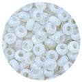 20Pcs Natural White Opalite Large Hole Beads, 8x14mm Rondelle Gemstone Spacer Beads 6mm Big Hole for Jewelry Making, Beading Bracelets, Macrame & Hair Braiding - color: White Opalite