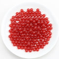 DUQGUHO Red Carnelian Beads 8mm Natural Crystal Red Beads Round Polishing Stone Bead Genuine Gemstone Beads for DIY Jewelry Making 47 Pcs - color: Red#1