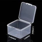 Jetec 6 Pieces Mini Plastic Clear Beads Storage Containers Box for Collecting Small Items, Beads, Jewelry, Business Cards, Game Pieces, Crafts (2.5 x 2.5 x 1.6 Inch) - size: 2.5 x 2.5 x 1.6 Inch