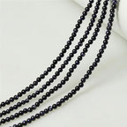 MJDCB 320pcs Small Stone Beads 2mm Blue Sandstone Round Smooth Loose Gemstone Bead for Jewelry Making Bracelets Earrings Necklaces Accessories - color: Blue Sandstone