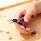 8 PCS 4.5 Inch Round Nose Jewelry Pliers, Purple Jewelry Making Grip with Double Leaf Spring, Perfect for Creating Bracelets, Earrings and Necklaces