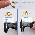 INSPIRELLE 100pcs Heishi Beads 6mm Long-Lasting Disc Brass Rondelle Spacer Beads Pale Gold Plated Flat Round Shape Jewelry Metal Spacers for Bracelet Necklace Jewelry Making - color: Pale Gold, size: 6mm