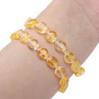 BEADIA Natural Faceted Yellow Quartz Rondelle Disk Stone Beads 10x5mm 37cm for DIY Chain Jewelry Making - color: Yellow Quartz