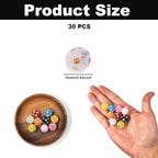 30PCS Bubble Resin Beads, 0.63 Inch Resin Rhinestone Clay Beads, Jelly Color Glitter Loose Spacer Beads for Jewelry Making Bracelets Necklaces Earrings Keychains Pendant & DIY Crafts Supplies - color: Jelly Color Sunflower