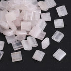 Beadia Natural Rose Quartz Stone Tila Beads 5x5mm Square 2-Hole Spacer Beads for DIY Bracelet Earring Making 15"/Strand - color: Rose Quartz, size: 5x5mm