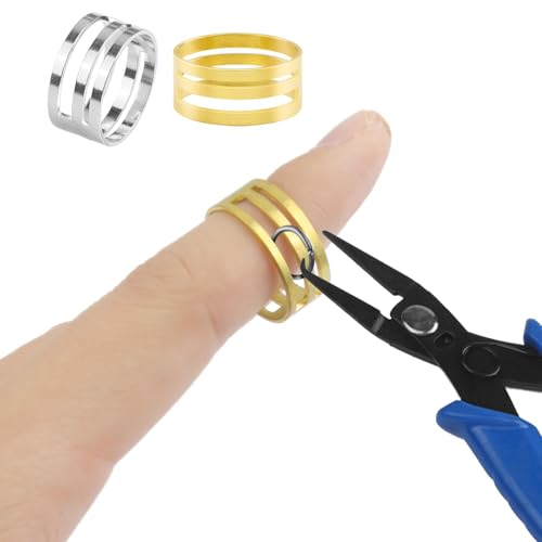 Jump Ring Opener-Finger-Tools with Split Rings Pliers, Jump Rings Pliers & Jumps Ring Tool for Jewelry Plier Tool, Stainless Steel Jewelries Tools for Jewelry Making Circle