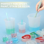 Gartful 6PCS Silicone Spatula Sticks, Non-Stick Epoxy Resin Mixing Sticks Scraper Tools, Reusable Stirring Rods for Resin, Paint, Waxing, Liquid, Arts Crafts Supplies, Facial Mask, Light Green - color: Light Green