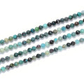 Adabele 15 Inch Natural Chrysocolla Healing Gemstone 3mm (0.12 Inch) Tiny Small Faceted Round Loose Beads Stone Spacer (110-120pcs) for Craft Jewelry Making GK3-16 - color: Chrysocolla, size: 3mm (0.12") - 15 inch/1 strand