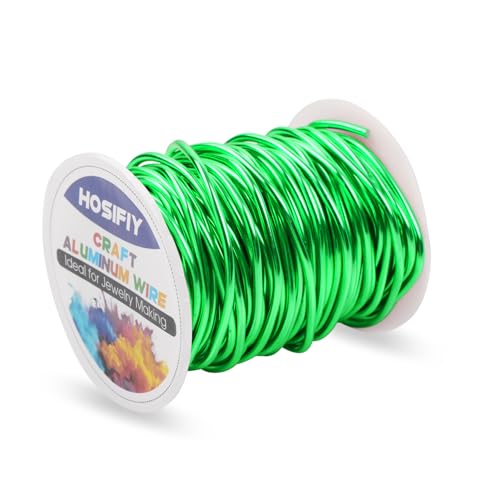 10 Gauge Aluminum Craft Wire, 2.5mm Jewelry Wire for Jewelry Making Supplies and DIY Metal Craft Art (Grass Green, 65 Feet) - color: Grass Green, size: 10Gauge 65FT
