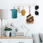 2 Pack Necklace Holder - Hanging Jewelry Organizer, Self-Adhesive, Wall Mount (White) - color: White