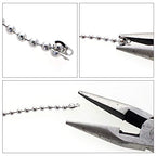 E-outstanding 200-Pack Clamshell Endcap Calottes Crimp End Cap Connector Clasp Fitting Ball Chain Calotte End Crimps Beads Connector Components for DIY Jewelry Making 3.2mm, Silver - color: Silver