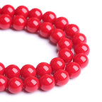 160PCS 4MM Red Glass Round Spacer Loose Beads for Jewelry Making DIY Bracelet Necklace - color: Red Glass Beads, size: 4mm (2 strands)