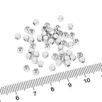 BEADIA Silver Plated Cube Spacer Beads Round 3x3mm 50pcs for Jewelry Making Findings Non Tarnish - color: Silver, size: 3x3mm Round Cube