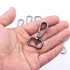 JWBIZ 16 Pcs D Ring Swivel Lobster Claw Clasp, Push Gate Snap Hooks Trigger Clips (Gun Black, 3/4 inch) - color: Gun Black, size: 3/4 inch