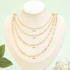 SMYHTGLIF 5 Meters Gold Stainless Steel Chain for Jewelry Making Paperclip Cable Craft Jewelry Making Chains Necklace Bracelet Jewelry Chain Findings - color: Gold, size: 3×7.5mm