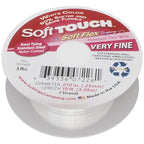 Soft Flex Kink Resistant Beading Wire - Very Fine 0.10 Diameter - Jewelry Making Bead Wire - 10 Ft - style: White