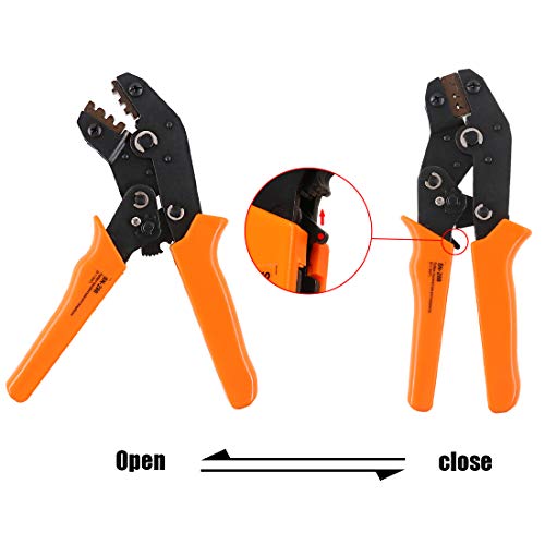 Hilitchi Professional Pin Crimping Tool 2.54mm 3.96mm 28-18awg 0.1-1.0mm² for Terminals with Wire-electrode Cutting Die Insulated Terminal Crimper/Stripper/Cutter Tool