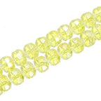 PATIKIL 75 Pcs 8mm OD 5mm Thick Crystal Glass Beads, Rondelle Crystal Beads Faceted Cut Gemstone Strand with Spacer Beads for Craft, Bracelet, Necklace, Lemon Yellow - color: Lemon Yellow