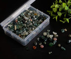 Natural Chip Stone Beads India Agate 5-8mm About 400 Pieces Irregular Gemstones Healing Crystal Loose Rocks Bead Hole Drilled DIY for Bracelet Jewelry Making Crafting (5-8mm, India Agate) - color: India Agate