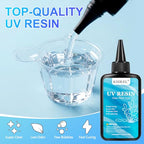 KISREL UV Resin Jewelry Making Kit, 200g Crystal Clear Resin with Light and Molds, DIY Jewelry Making Kit, Resina Starter Kit for Keychain and Earring - size: 200g