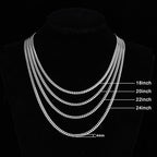 4/6mm Cuban Link Chains for Men - Gold/Silver Plated Stainless Steel Miami Curb Chain Necklace - No Tarnish Hip Hop Mens Jewelry, 18"/20"/22"/24" - color: 4MM Silver Chain, size: 24inch