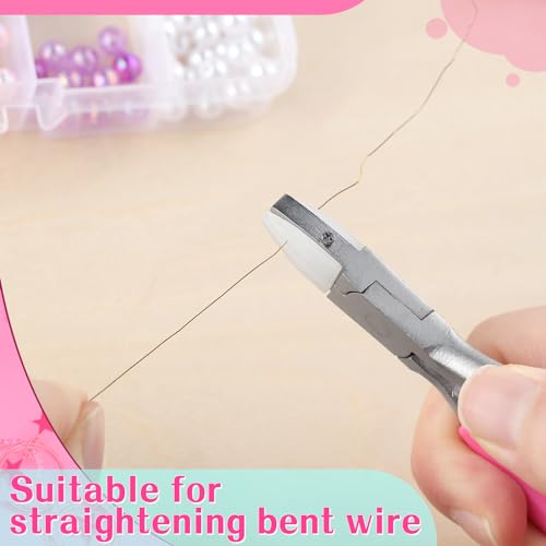 SPEEDWOX 3.5-Inch Double Nylon Flat Jaw Pliers for Jewelry Making Flat Nylon Jaw Pliers Small Plier Soft Jaws Plier Ring Bending Tool Jewelry Making Plyer Smooth Jaws Plyers - style: Flat Nylon Jaw Pliers