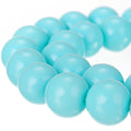 RUBYCA Round Opaque Painted Druk Czech Glass Beads Bulk Jewelry Making Supplies Strand (Blue, 4mm) - color: Light Blue, size: 4mm