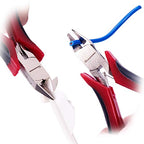 SPEEDWOX Diagonal Cutting Pliers Side Nippers 4 Inches Micro Wire Cutters Precision Plastic Nippers with Spring Mini Side Cutting Angled Head Fine Plier Professional Jewelry Making Tool - style: Triangular Head Diagonal Pliers