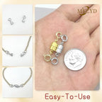 MKCYD Double Magnetic Necklace Clasps and Closures, Necklace Extenders for Women, 14K Gold and Silver Magnetic Jewelry Clasps for Bracelets - color: 6Pcs | Gold & Silver