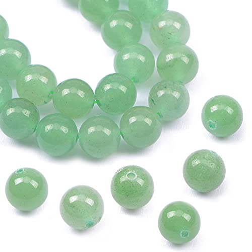 AD Beads Natural Gemstone Round Loose Beads 15" for Bracelet Necklace Earrings Jwelery Making Crafts DIY (4mm, Green Aventurine) - color: Green Aventurine, size: 4mm