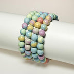 MJDCB Natural Stone Beads 4mm 85pcs Round Rainbow Stone Loose Gemstone Bead Charms for Jewelry Making Bracelet Necklace Earring Pendant - color: Rainbow Stone, size: 4mm