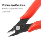 Bivethoi 3pcs Micro Wire Cutters Flush Cut Snips, Small Diagonal Cutters 3D Printer Filament Pliers Tool, Mini Tiny Nippers Zip Tie Cutters for Jewelry Making Model (5 Inch, Red) - color: Red