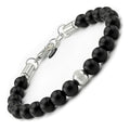 10:10 Men’s Beaded Bracelet – Natural Stone & Stainless Steel – Handmade in Italy