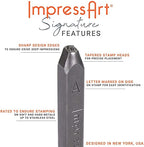 ImpressArt - Signature Homeroom Metal Stamp Set, Letters Uppercase & Numbers Bundle