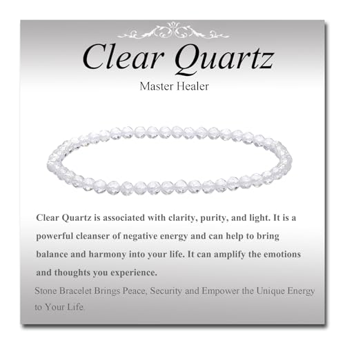 MASSIVE BEADS Natural Genuine Gemstone Beads Healing Crystal Chakra Reiki Jewelry Faceted Round Beads Bracelets 3mm - color: Clear Quartz