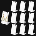 PH PandaHall 10pcs Acrylic Earring Stand, White Jewelry Display Earring Holder L-shape Earrings Organizer for Dangling Earrings Necklace Jewelry Shows Retail Props, 1.7x1.4x3inch - color: White