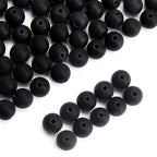 BONNY BOXX 1000PCs 6MM Matte Black Acrylic Round Beads, Frosted Plastic Resin Bubblegum Balls Chunky Gumball Beads for Necklace and Bracelet Making, Crafting Supplies - color: Matte Black, size: 6MM