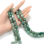Adabele 15 Inch Natural Green Aventurine Gemstone Tumbled Round Nugget Loose Beads 10mm-13mm Gem Stone Spacer for Craft Jewelry Making GZ4-2 - color: Green Aventurine, size: 15 Inch/1 Strand
