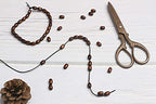 500Pcs Oval Wood Beads 6 x 8mm Tiny Brown Rice Shaped Wooden Spacer Beads Wooden Loose Beads Supplies for Handmade Crafts Making (2mm Hole) - color: 8x6mm, Brown#500pcs