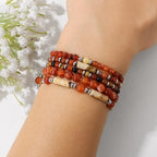 5Pcs Crystal Bracelet for Women Spiritual Natural Stone Bracelet Set Stackable Beaded Bracelets Healing Crystal Bracelet Gemstone Bead Bracelet Beaded Stretch Bracelets for Women - style: Rose Quartz