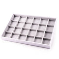 Oirlv Velvet Stackable Jewelry Trays Rings Display organizer Home Storage Trays (24 Grids) - size: 24 Grids Ring